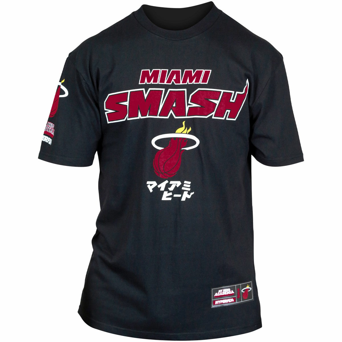 Miami Heat Hyperfly Unisex NBA x My Hero Academia All Might Smash T-Shirt - Black sale