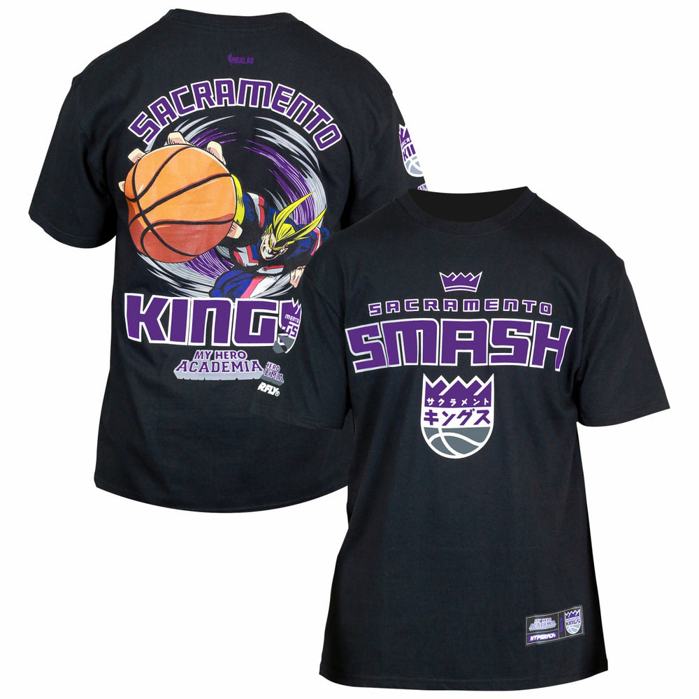 Sacramento Kings Hyperfly Unisex NBA x My Hero Academia All Might Smash T-Shirt - Black cheap