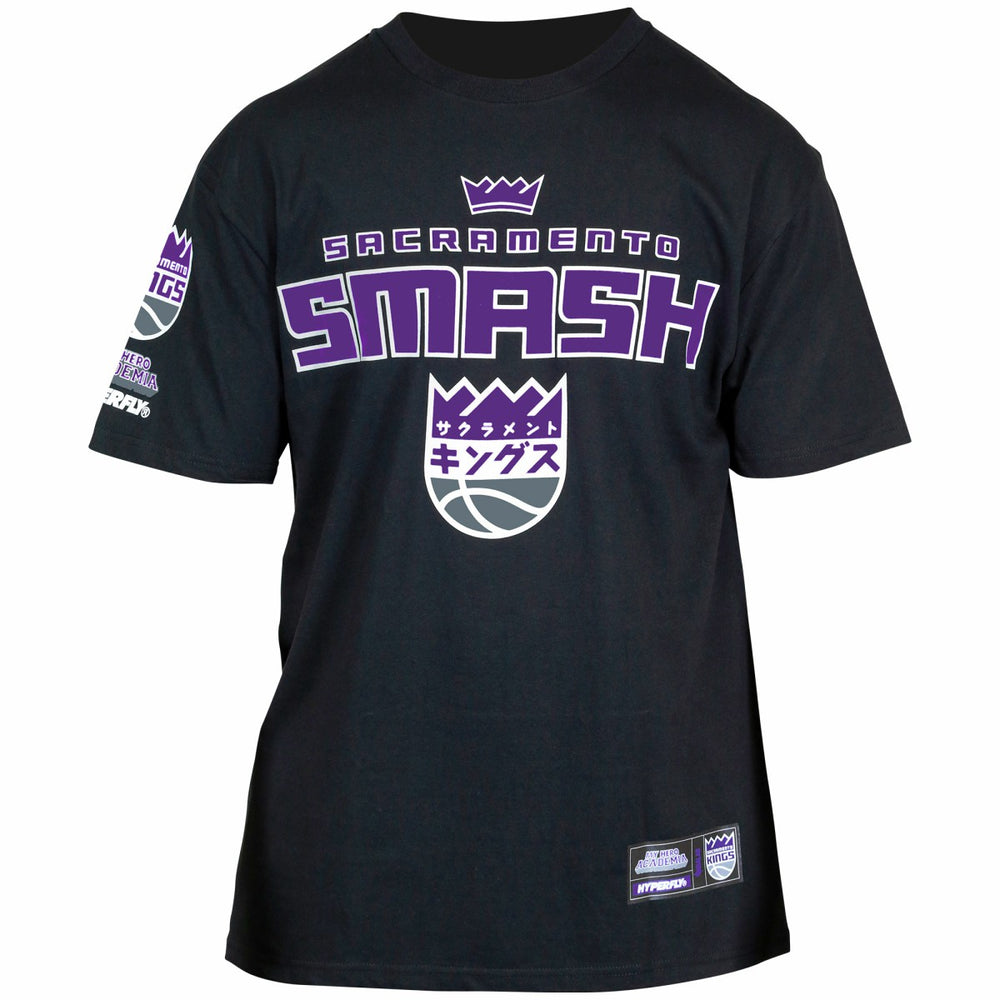 Sacramento Kings Hyperfly Unisex NBA x My Hero Academia All Might Smash T-Shirt - Black cheap