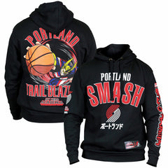 Portland Trail Blazers Hyperfly Unisex NBA x My Hero Academia All Might Smash Pullover Hoodie - Black outlet