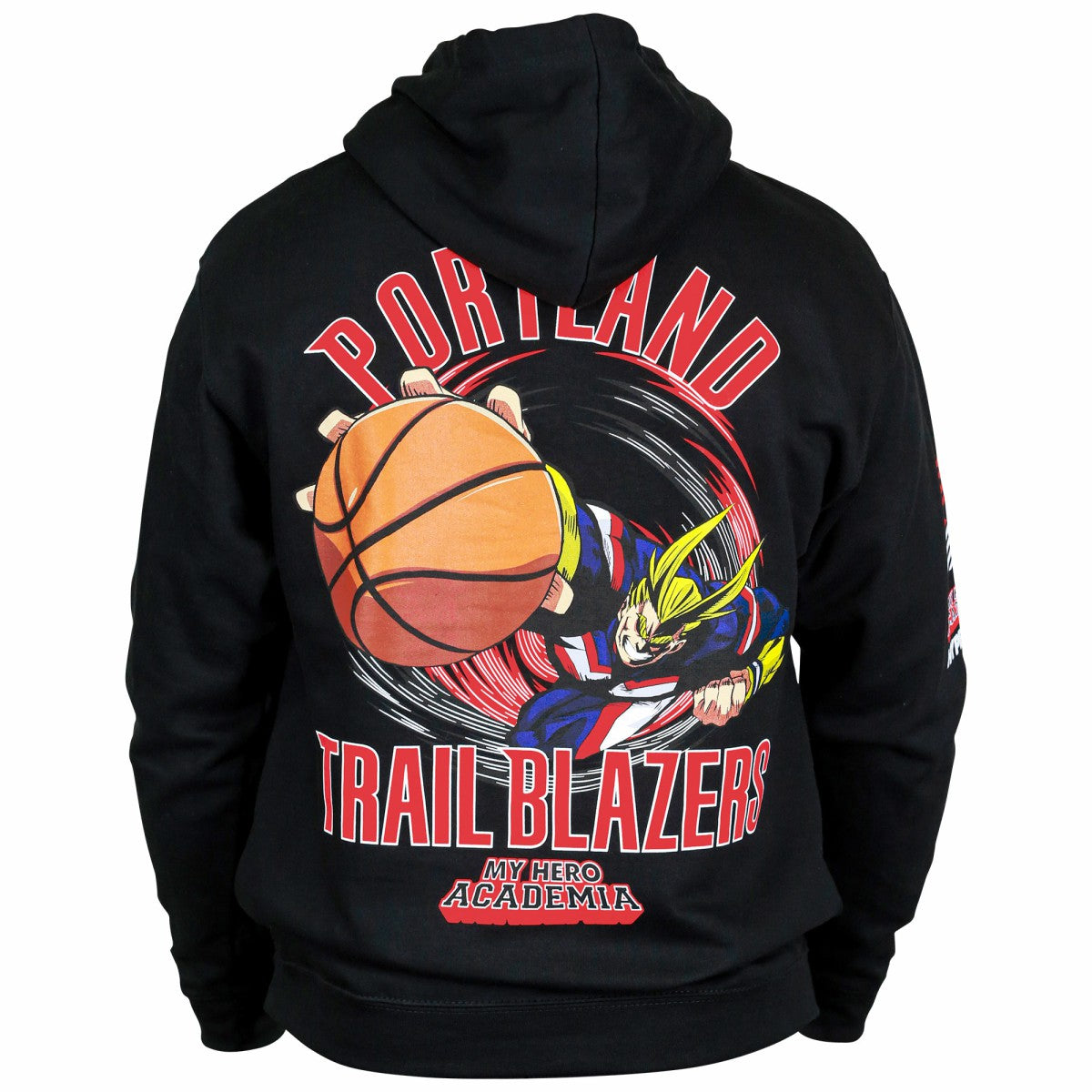 Portland Trail Blazers Hyperfly Unisex NBA x My Hero Academia All Might Smash Pullover Hoodie - Black outlet