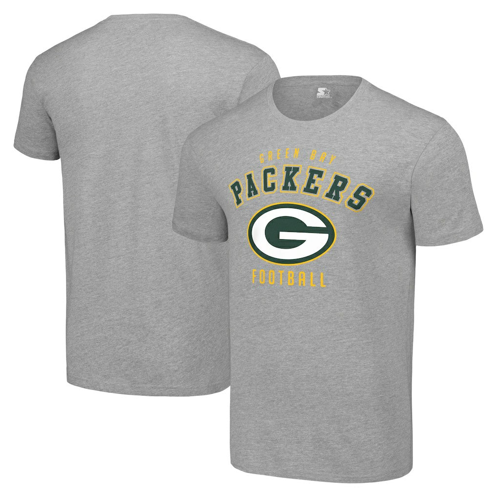 Green Bay Packers Starter Logo T-Shirt - Heather Gray discount