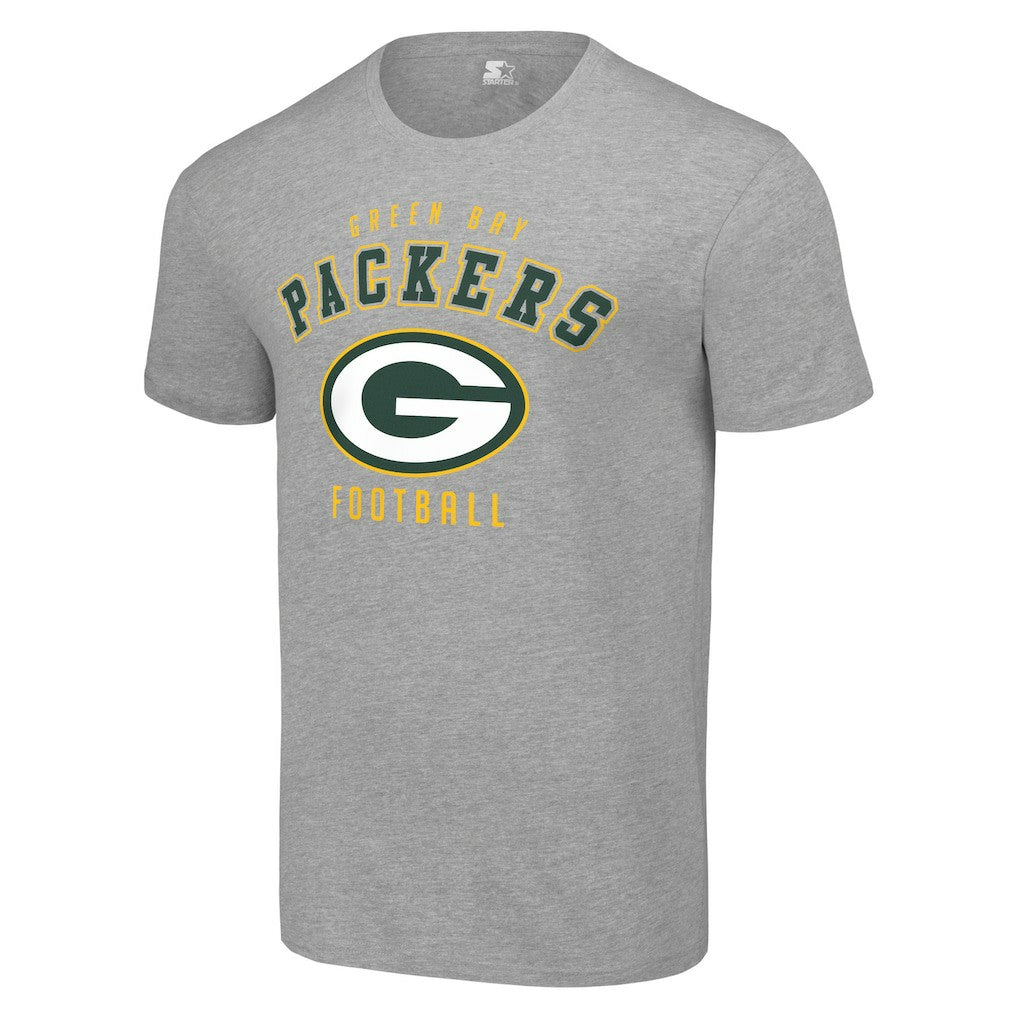 Green Bay Packers Starter Logo T-Shirt - Heather Gray discount