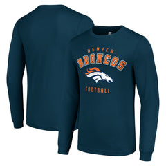 Denver Broncos Starter Long Sleeve T-Shirt - Navy cheap