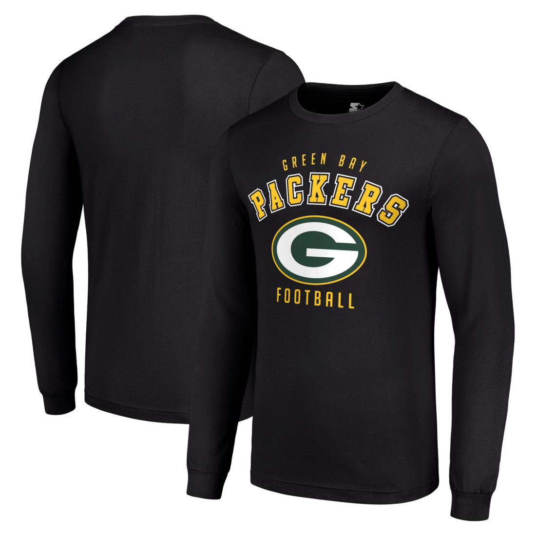 Green Bay Packers Starter Long Sleeve T-Shirt - Black sale