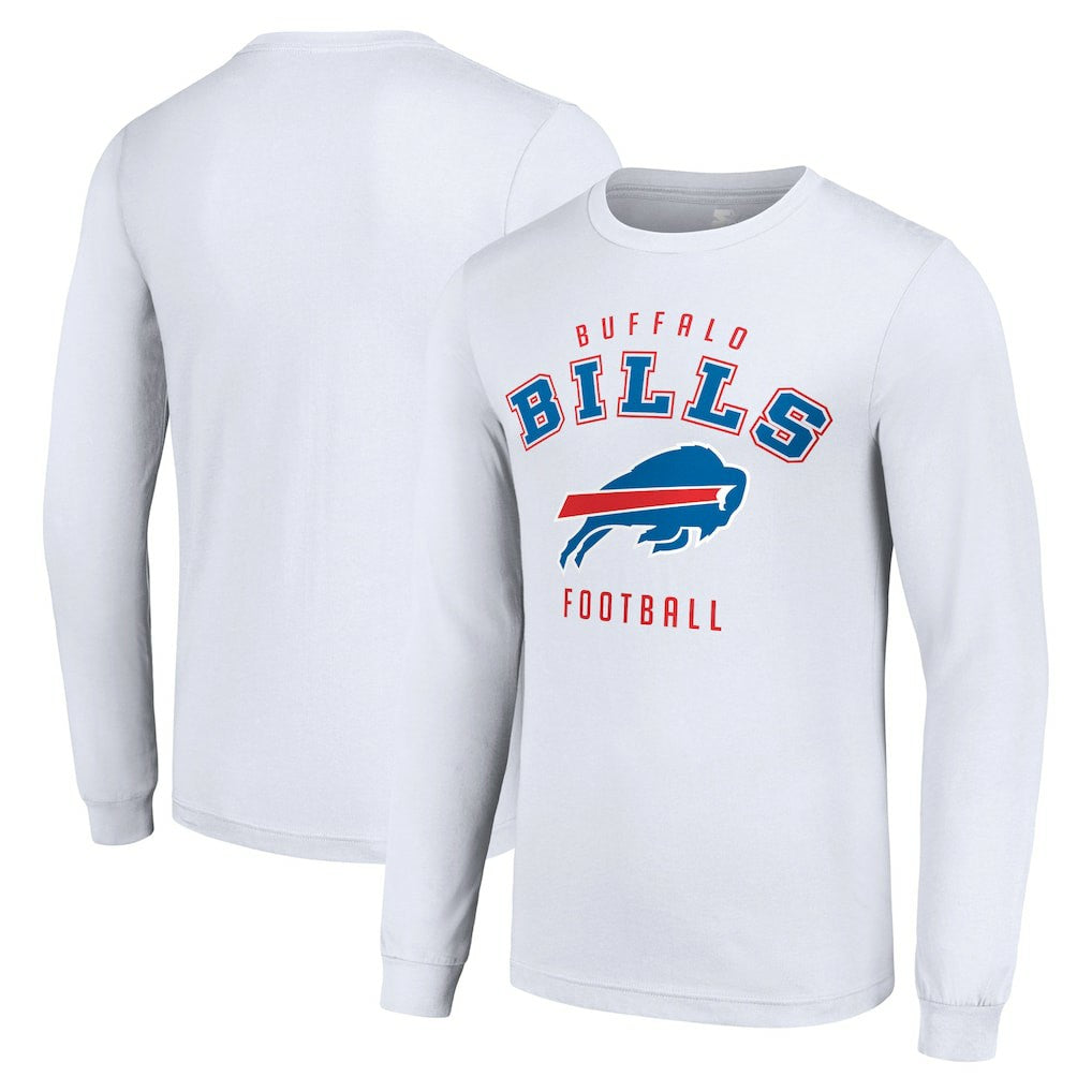 Buffalo Bills Starter Long Sleeve T-Shirt - White for sale