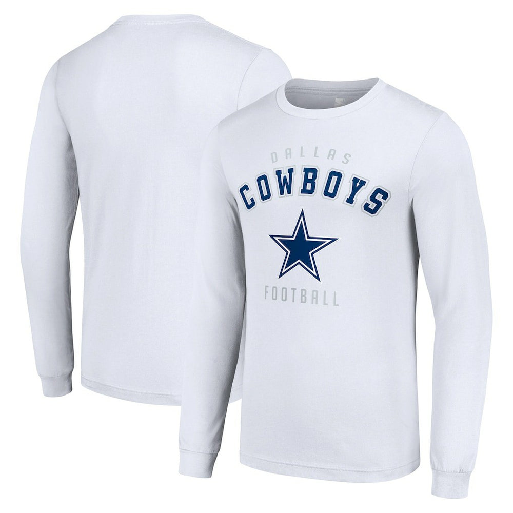 Dallas Cowboys Starter Long Sleeve T-Shirt - White discount