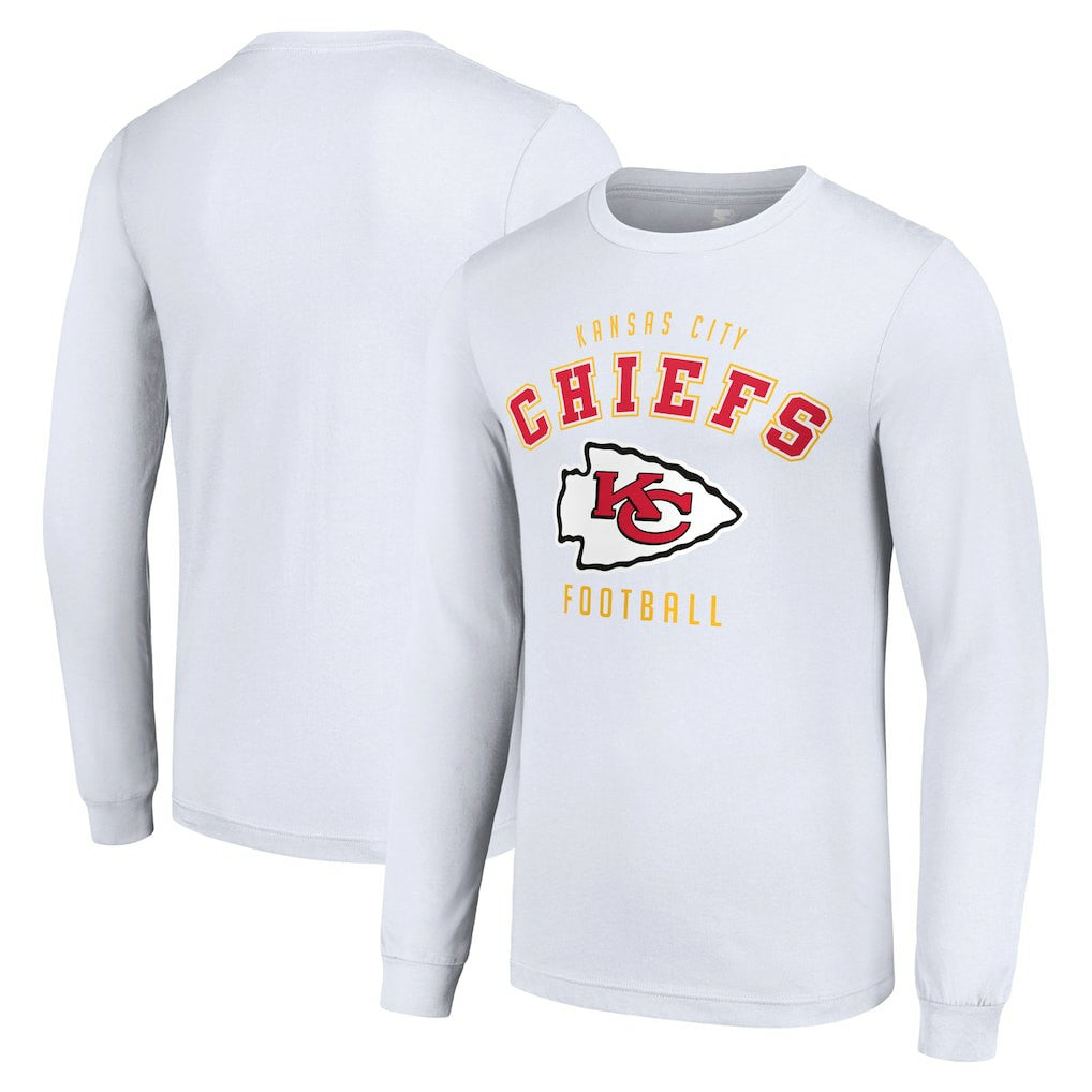 Kansas City Chiefs Starter Long Sleeve T-Shirt - White for sale