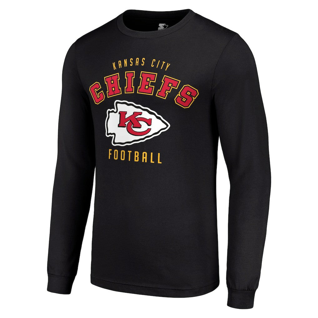 Kansas City Chiefs Starter Long Sleeve T-Shirt - Black outlet