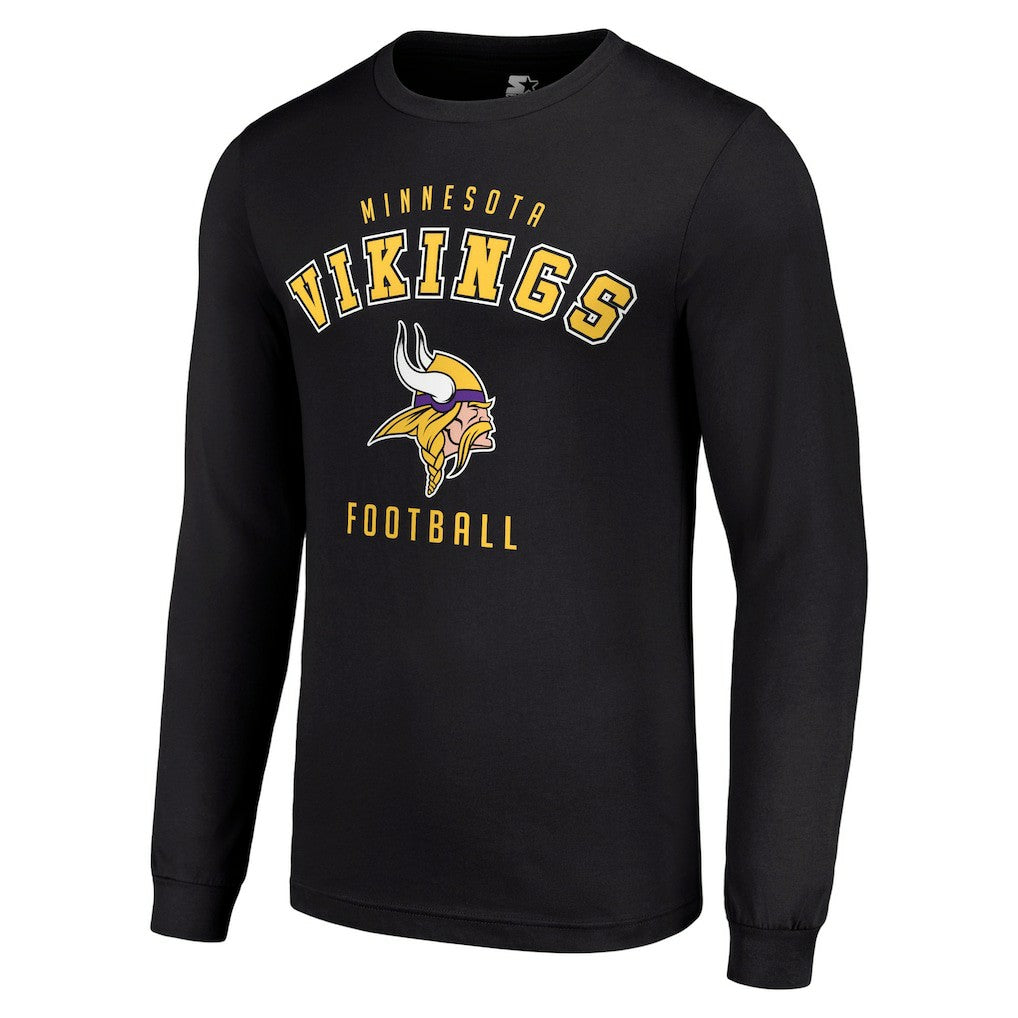 Minnesota Vikings Starter Long Sleeve T-Shirt - Black sale