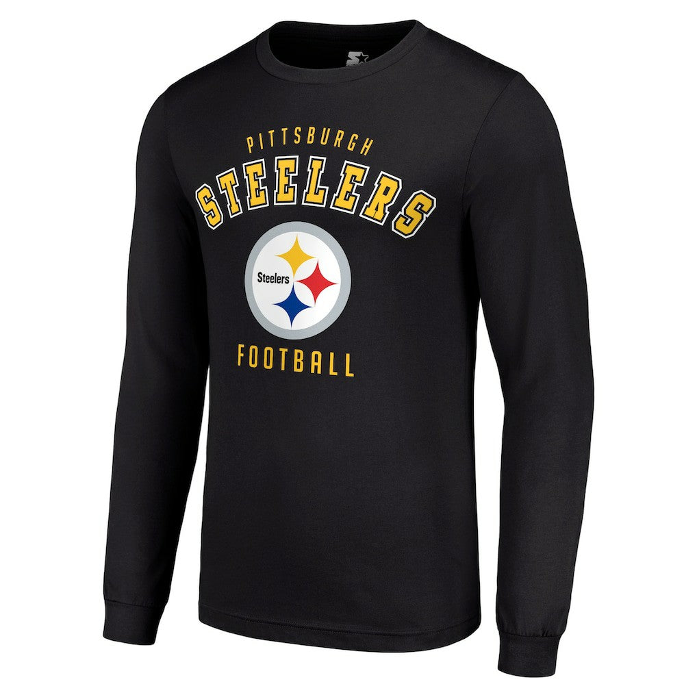 Pittsburgh Steelers Starter Long Sleeve T-Shirt - Black sale