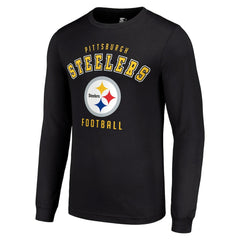 Pittsburgh Steelers Starter Long Sleeve T-Shirt - Black sale