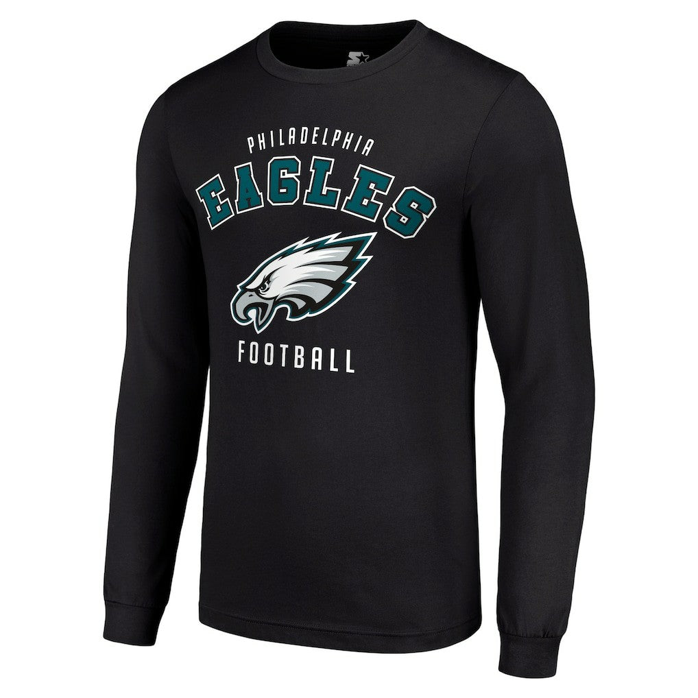 Philadelphia Eagles Starter Long Sleeve T-Shirt - Black for sale