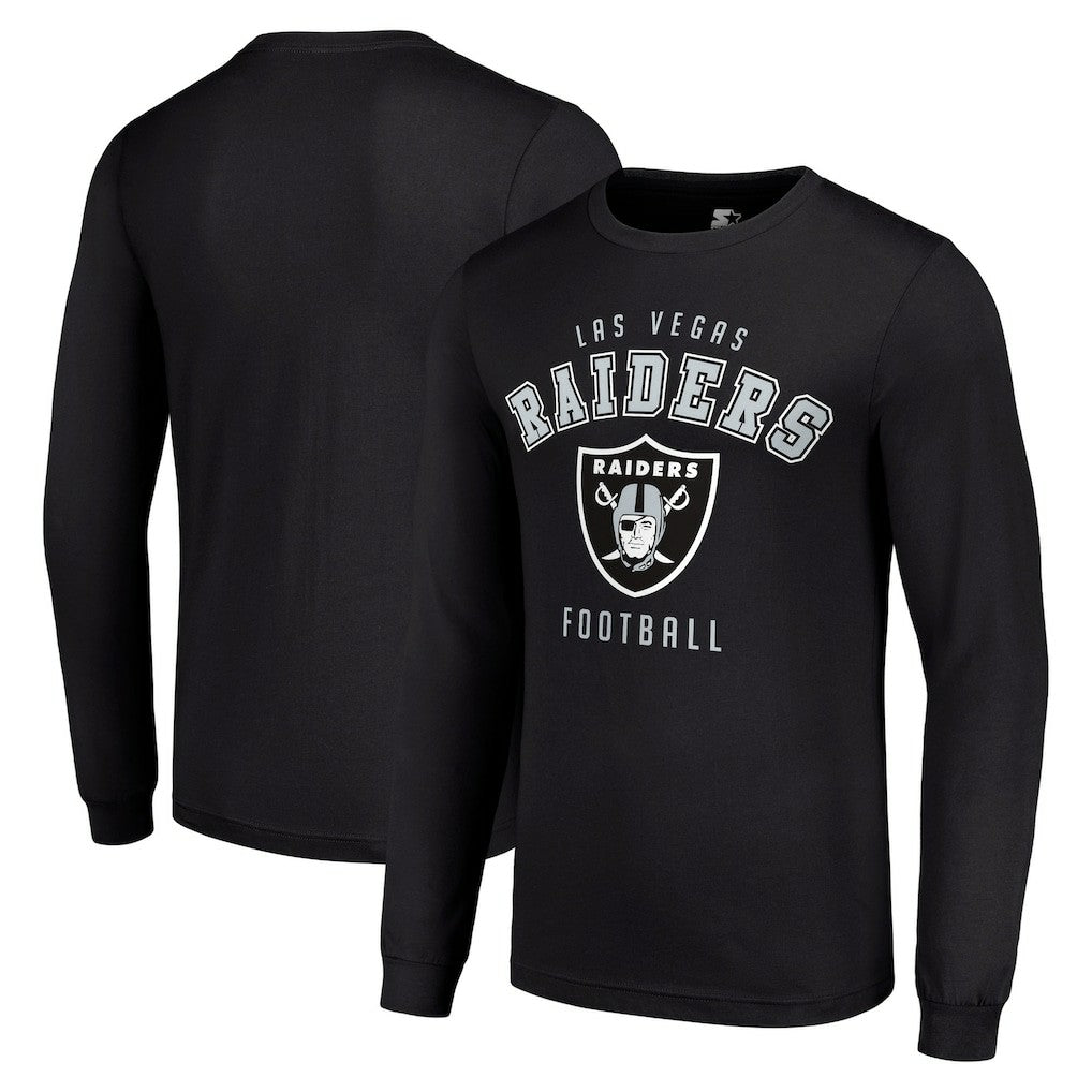 Las Vegas Raiders Starter Long Sleeve T-Shirt - Black discount