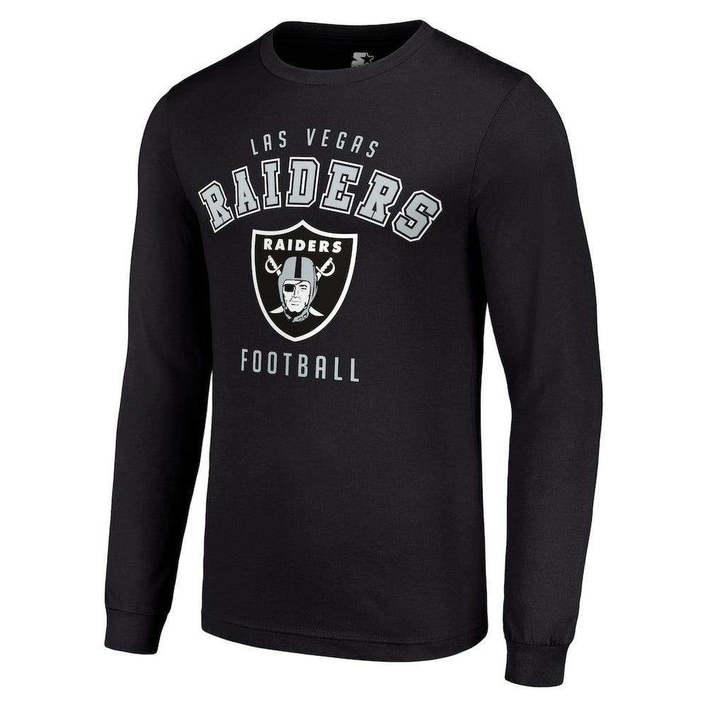 Las Vegas Raiders Starter Long Sleeve T-Shirt - Black discount
