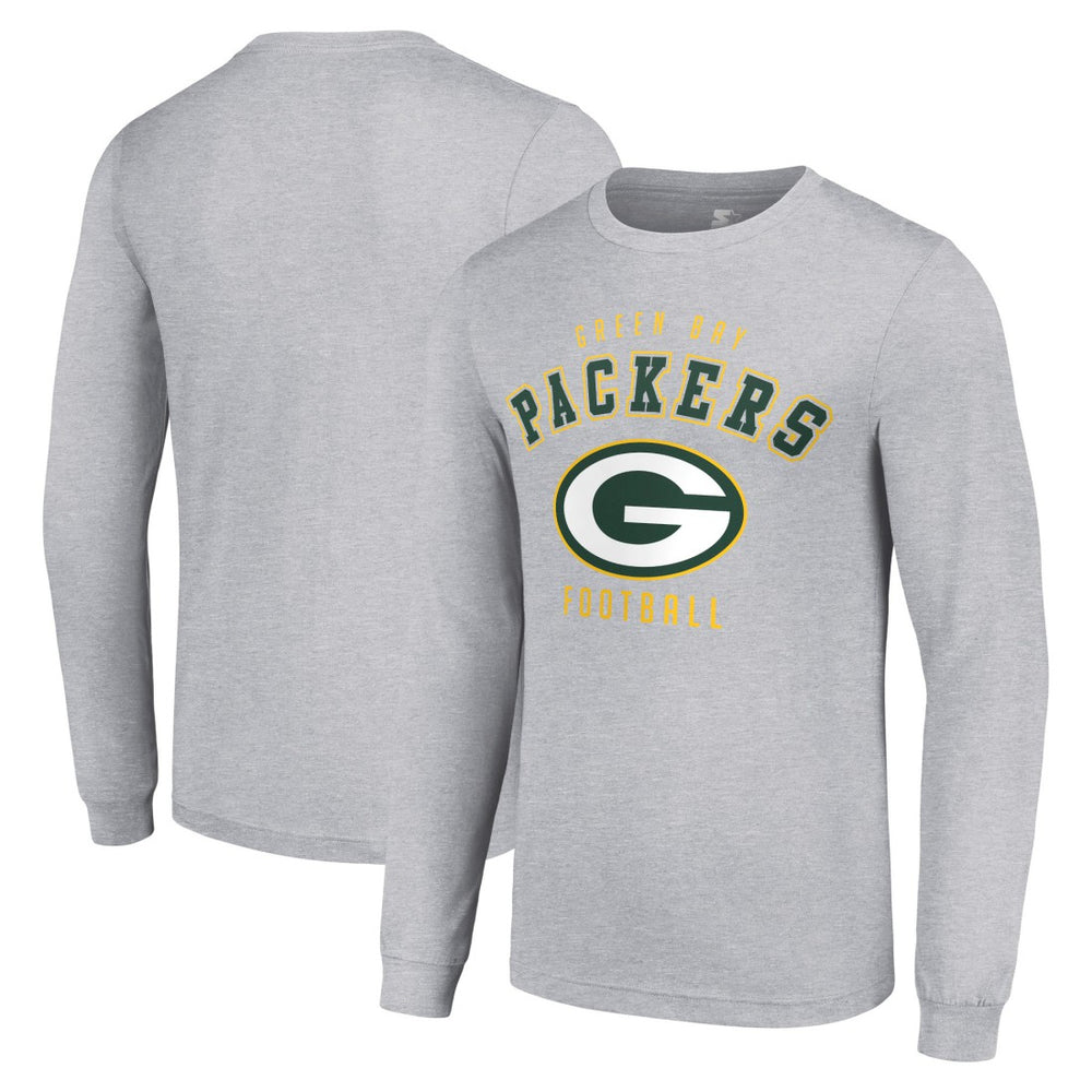 Green Bay Packers Starter Long Sleeve T-Shirt - Heather Gray outlet