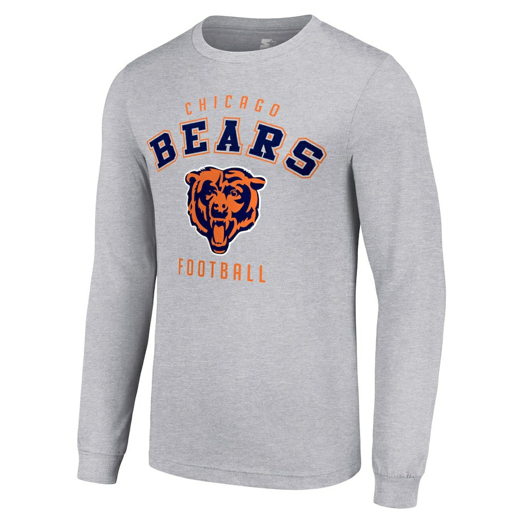 Chicago Bears Starter Long Sleeve T-Shirt - Heather Gray discount