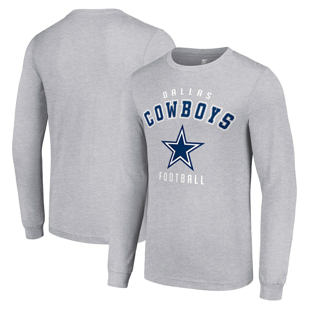Dallas Cowboys Starter Long Sleeve T-Shirt - Heather Gray sale