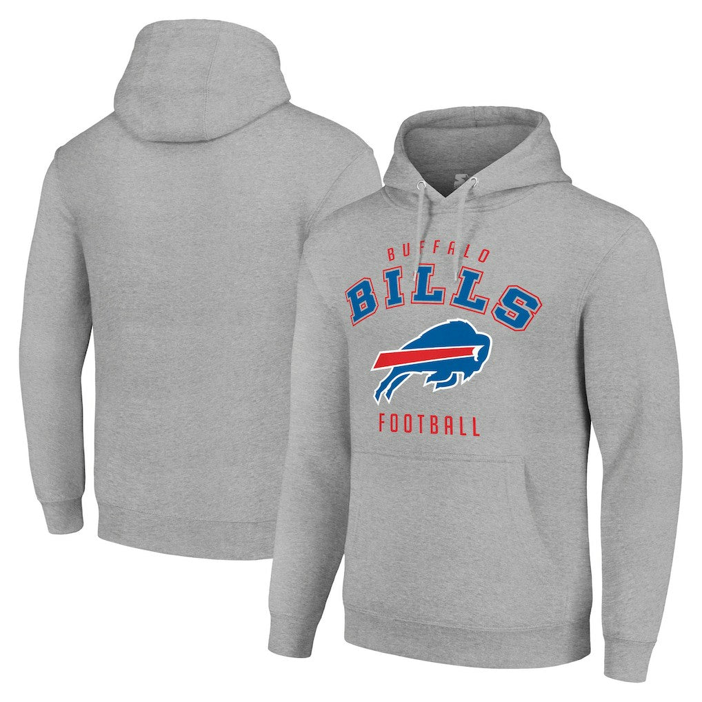 Buffalo Bills Starter Unisex Logo Pullover Hoodie - Heather Gray sale