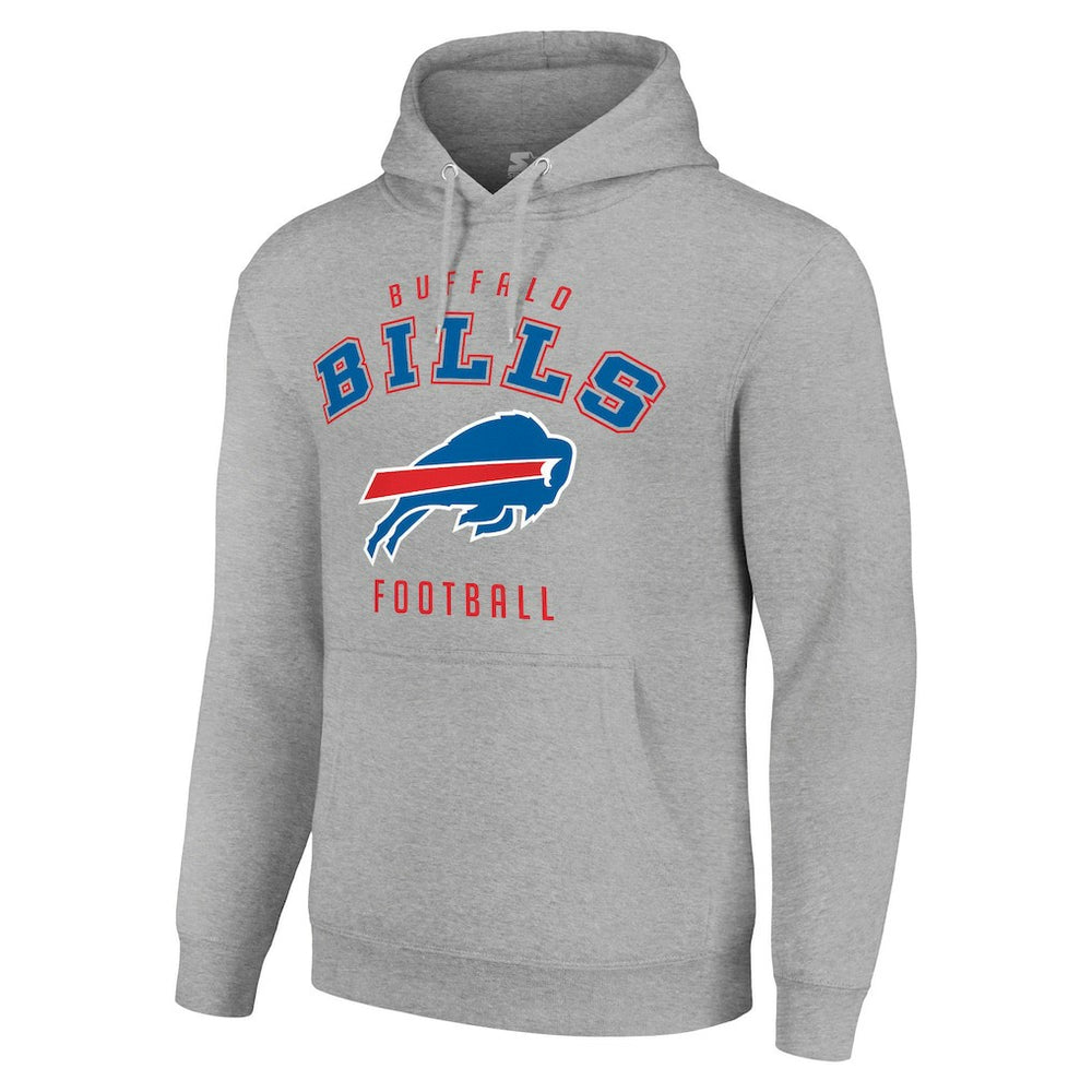 Buffalo Bills Starter Unisex Logo Pullover Hoodie - Heather Gray sale
