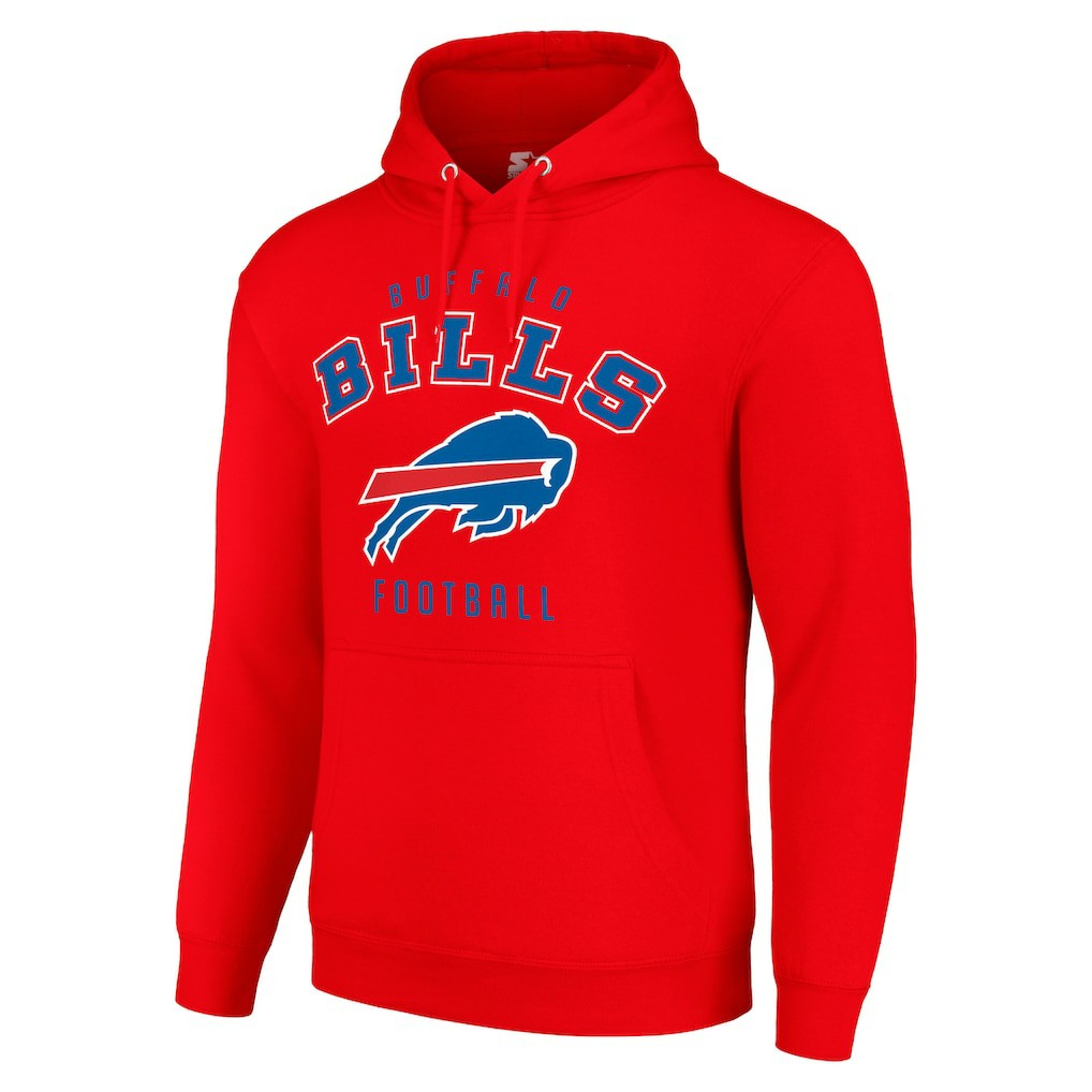 Buffalo Bills Starter Unisex Logo Pullover Hoodie - Red cheap