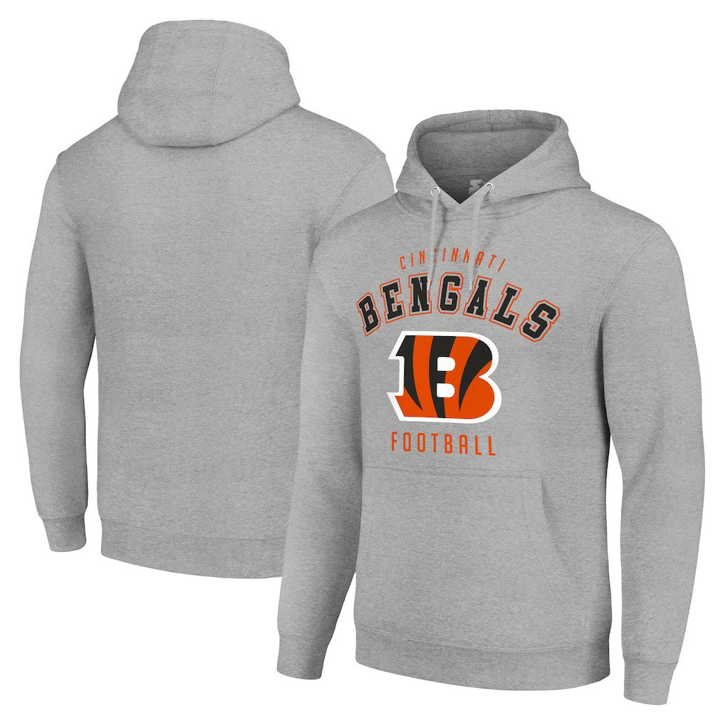 Cincinnati Bengals Starter Unisex Logo Pullover Hoodie - Heather Gray online