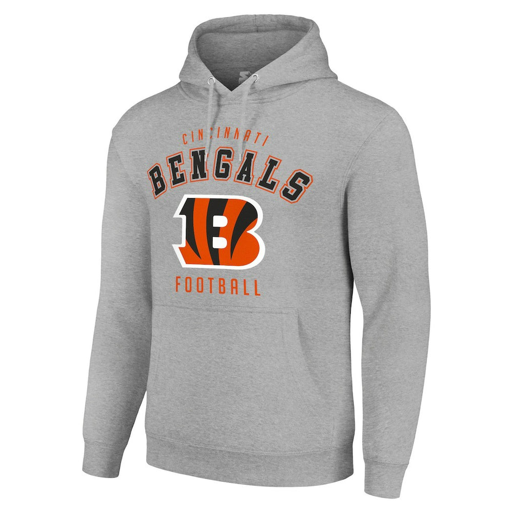Cincinnati Bengals Starter Unisex Logo Pullover Hoodie - Heather Gray online