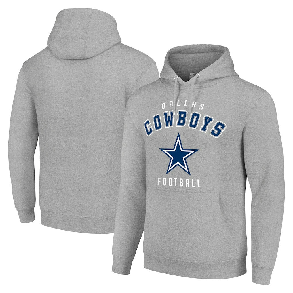 Dallas Cowboys Starter Unisex Logo Pullover Hoodie - Heather Gray outlet