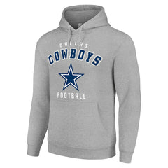 Dallas Cowboys Starter Unisex Logo Pullover Hoodie - Heather Gray outlet