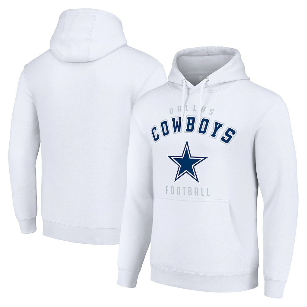 Dallas Cowboys Starter Unisex Logo Pullover Hoodie - White discount