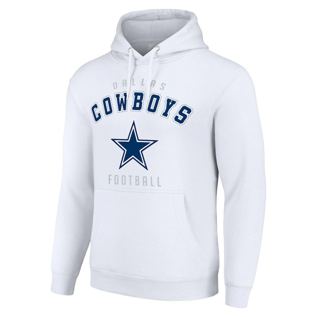 Dallas Cowboys Starter Unisex Logo Pullover Hoodie - White discount