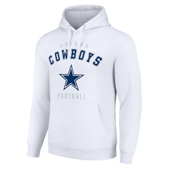 Dallas Cowboys Starter Unisex Logo Pullover Hoodie - White discount