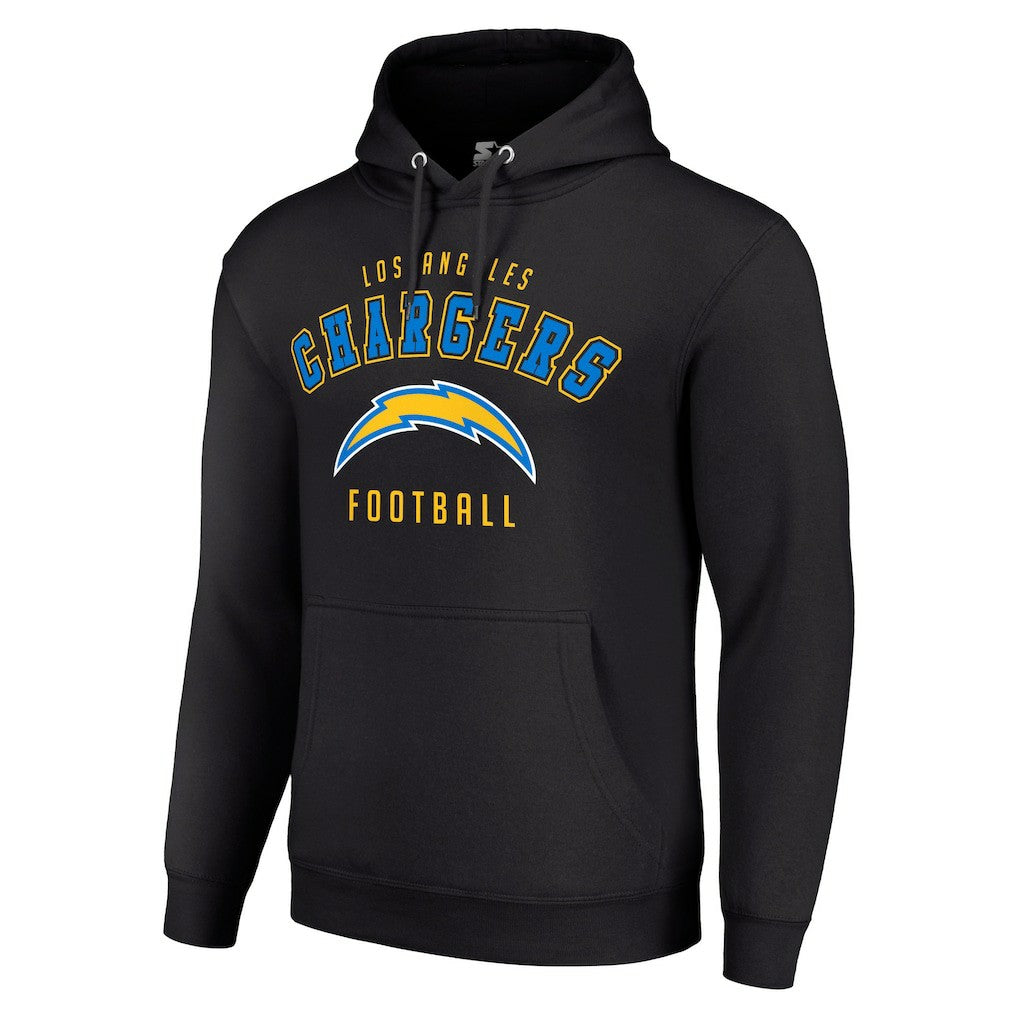 Los Angeles Chargers Starter Unisex Logo Pullover Hoodie - Black cheap
