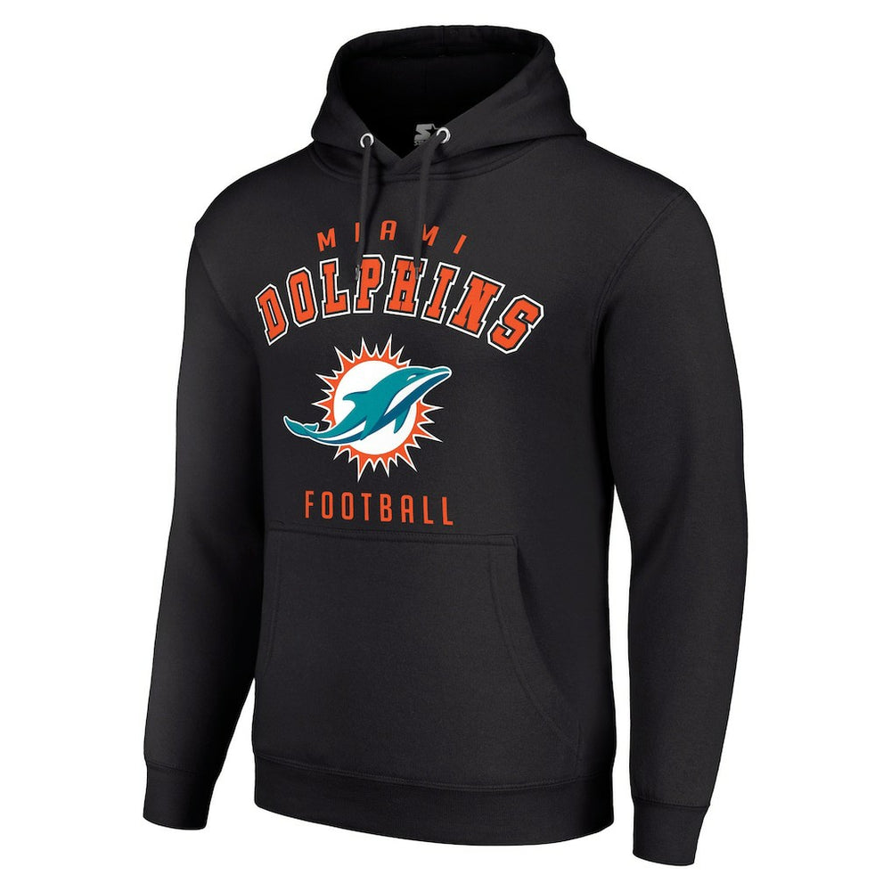 Miami Dolphins Starter Unisex Logo Pullover Hoodie - Black cheap