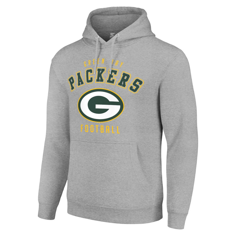 Green Bay Packers Starter Unisex Logo Pullover Hoodie - Heather Gray outlet