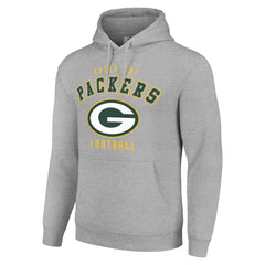 Green Bay Packers Starter Unisex Logo Pullover Hoodie - Heather Gray outlet