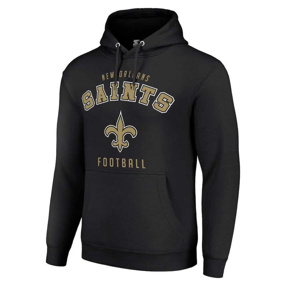 New Orleans Saints Starter Unisex Logo Pullover Hoodie - Black discount