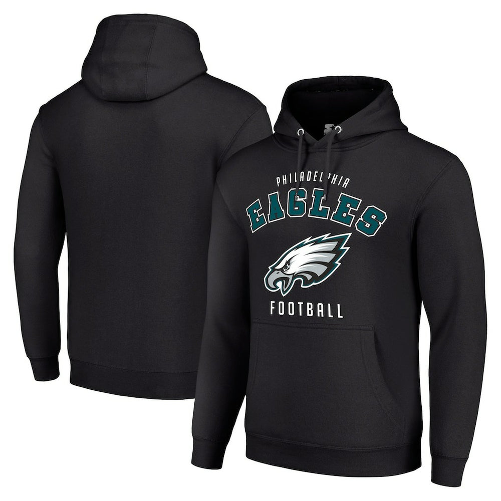Philadelphia Eagles Starter Unisex Logo Pullover Hoodie - Black discount