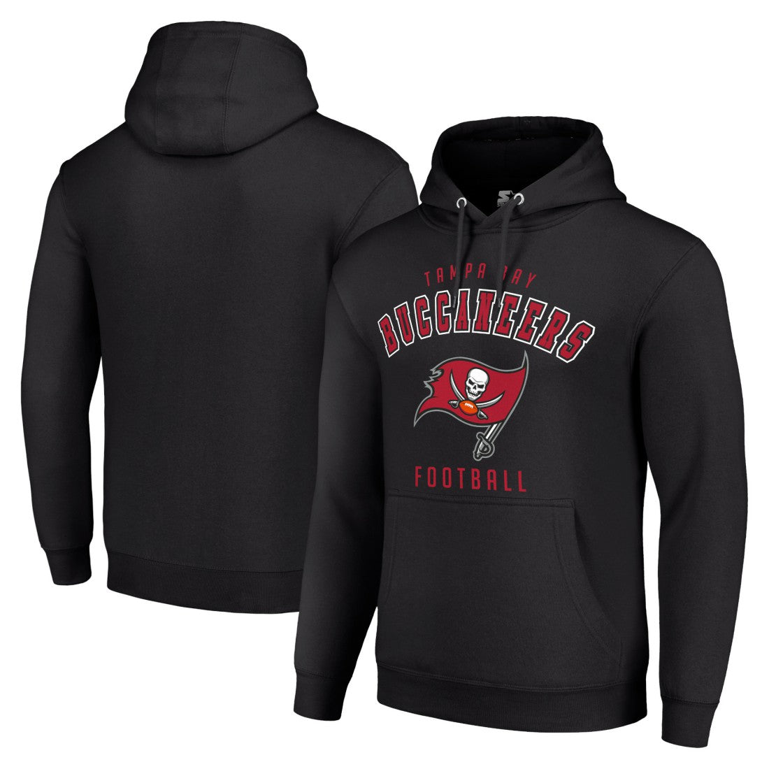 Tampa Bay Buccaneers Starter Unisex Logo Pullover Hoodie - Black cheap