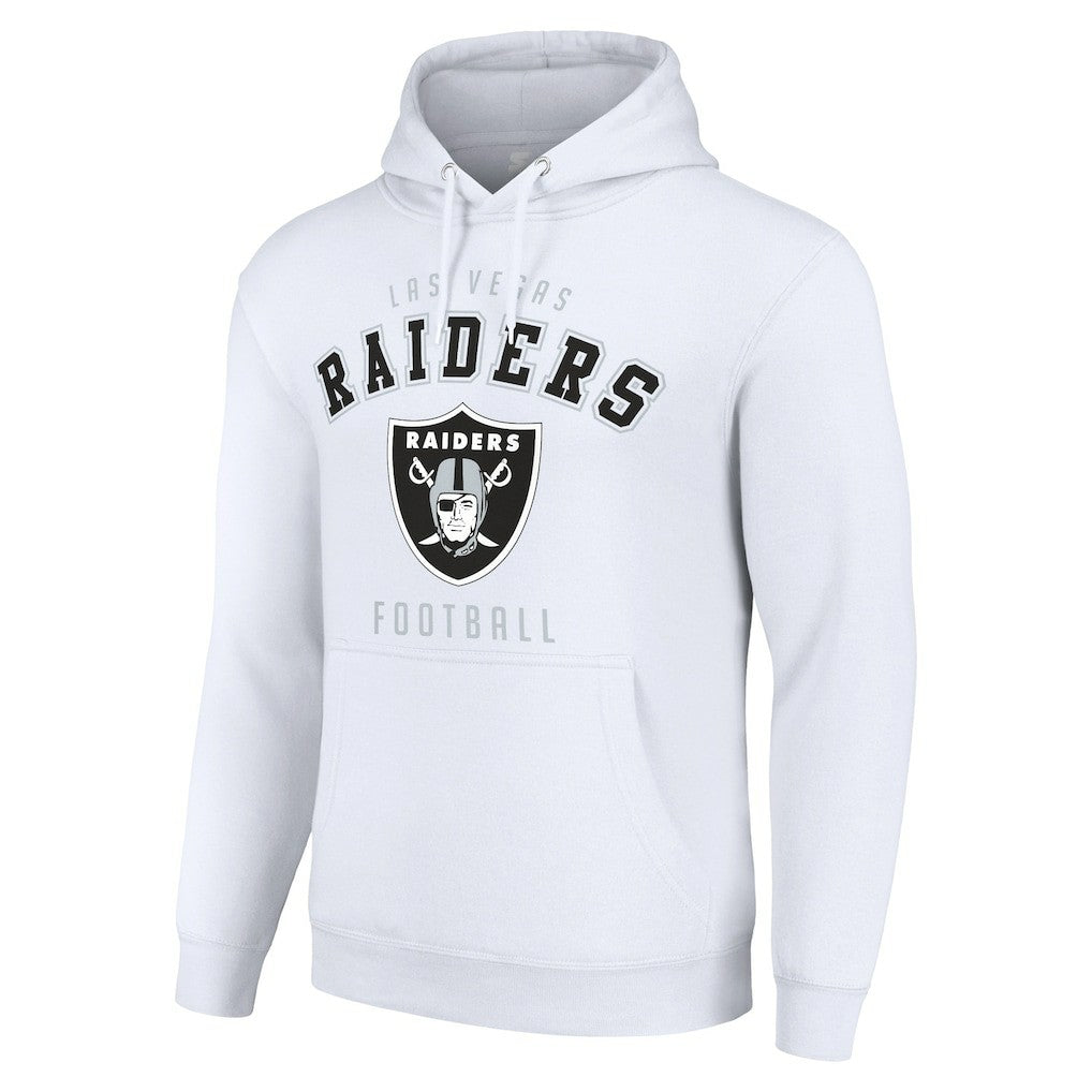 Las Vegas Raiders Starter Unisex Logo Pullover Hoodie - White cheap