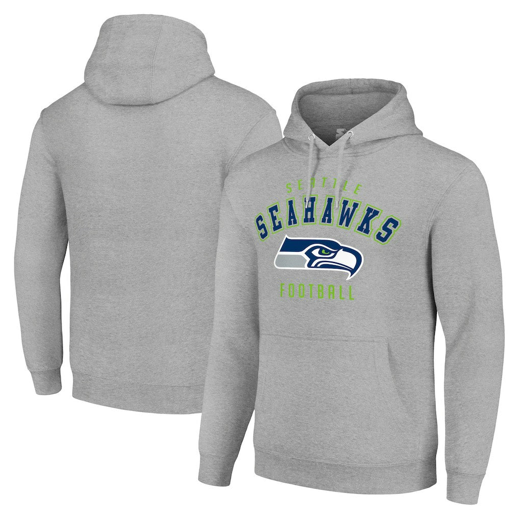 Seattle Seahawks Starter Unisex Logo Pullover Hoodie - Heather Gray outlet