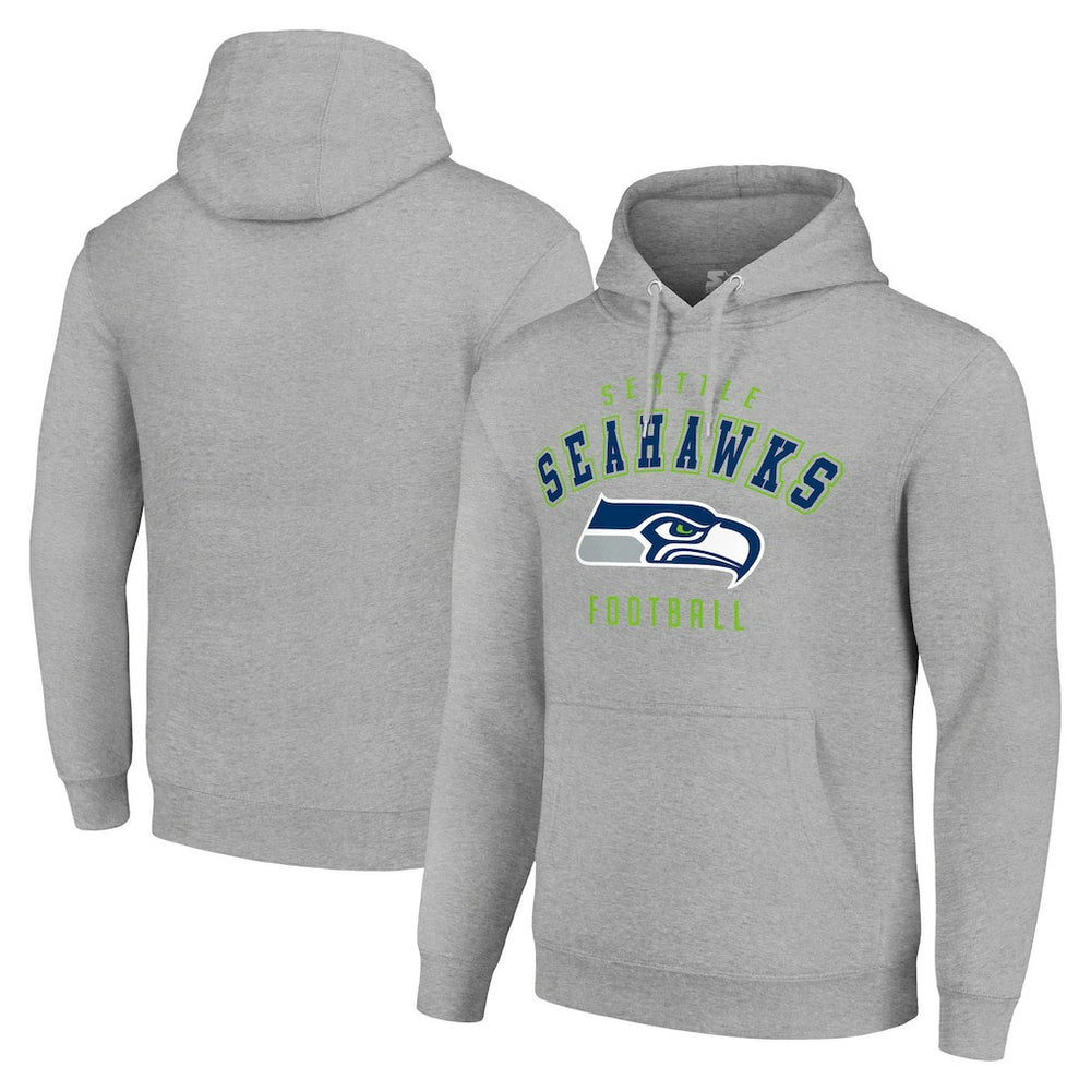 Seattle Seahawks Starter Unisex Logo Pullover Hoodie - Heather Gray outlet