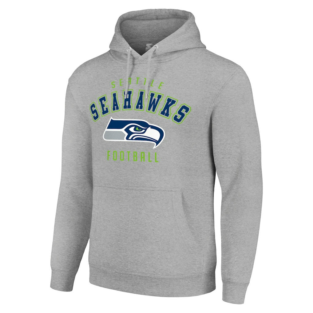 Seattle Seahawks Starter Unisex Logo Pullover Hoodie - Heather Gray outlet