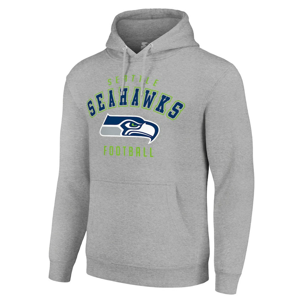Seattle Seahawks Starter Unisex Logo Pullover Hoodie - Heather Gray outlet