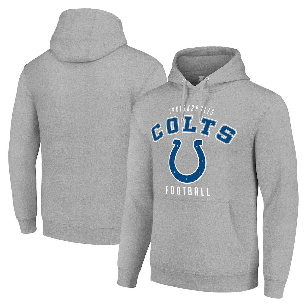 Indianapolis Colts Starter Unisex Logo Pullover Hoodie - Heather Gray outlet