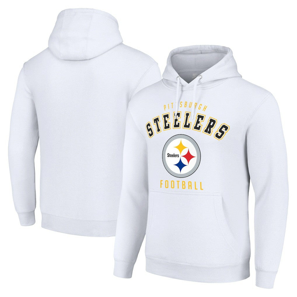 Pittsburgh Steelers Starter Unisex Logo Pullover Hoodie - White discount