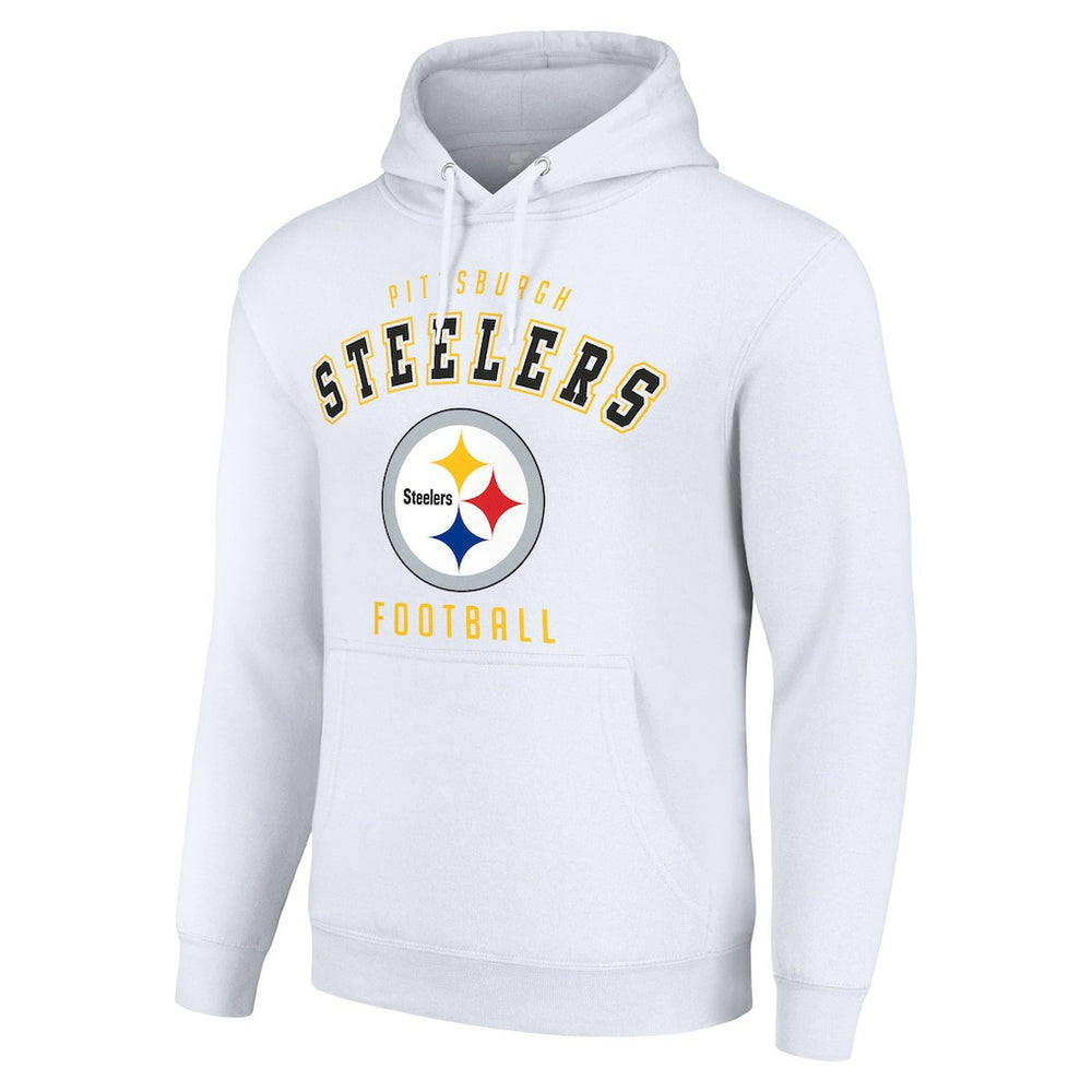 Pittsburgh Steelers Starter Unisex Logo Pullover Hoodie - White discount