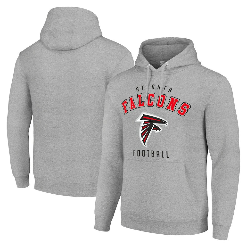Atlanta Falcons Starter Unisex Logo Pullover Hoodie - Heather Gray cheap