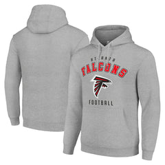 Atlanta Falcons Starter Unisex Logo Pullover Hoodie - Heather Gray cheap