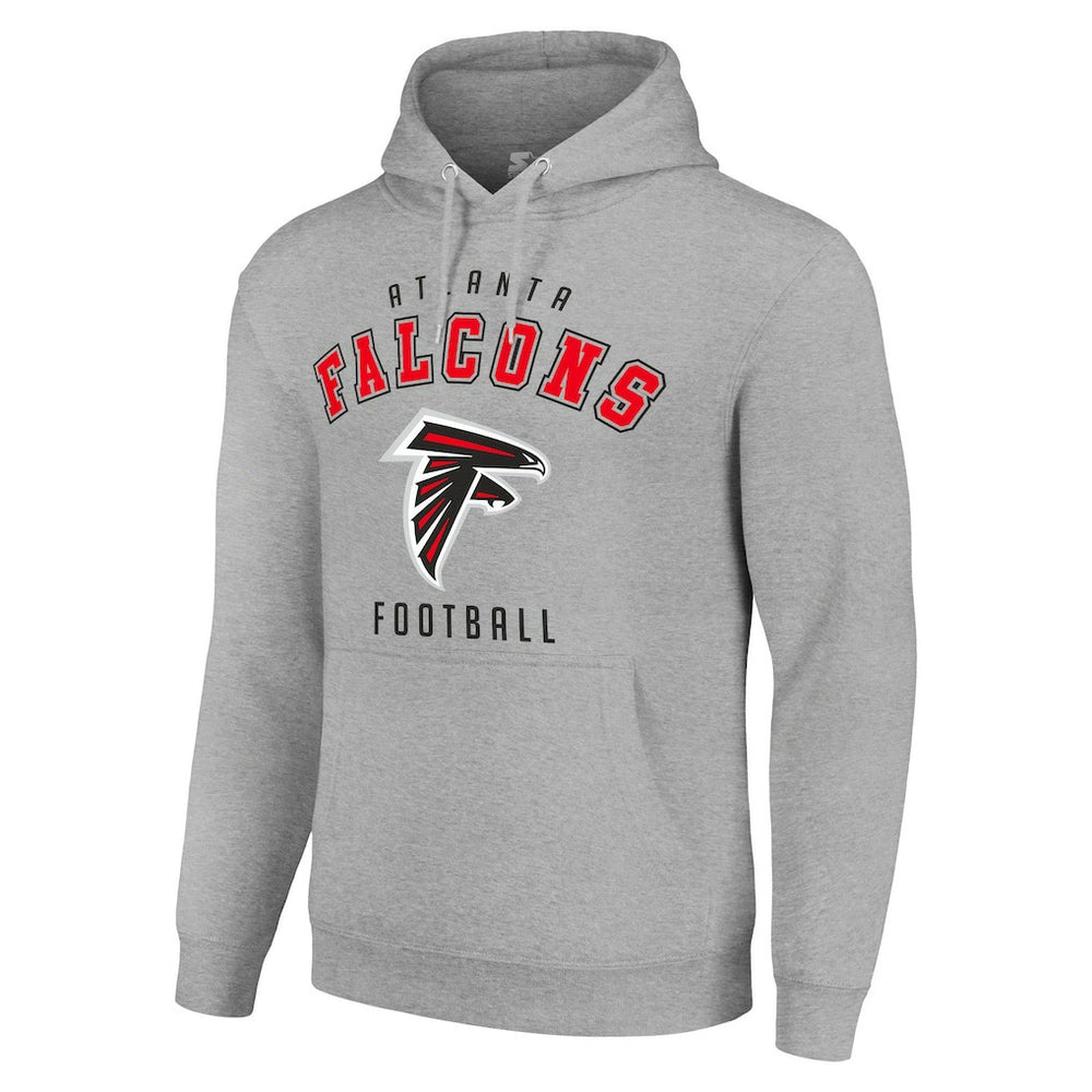 Atlanta Falcons Starter Unisex Logo Pullover Hoodie - Heather Gray cheap